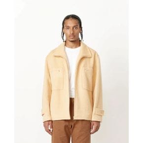 MO하이R JACQUARD ZIP BLOUSON YELLOW A23AB01AJ 브러시드 수리 알파카 모헤어 자카드 짚