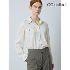 버튼 포인트 오픈 칼라 셔츠 IV_C244MSC035