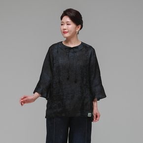 더하랑 사랑드리 여름 인견 블라우스 먹색