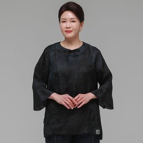 더하랑 사랑드리 여름 인견 블라우스 먹색