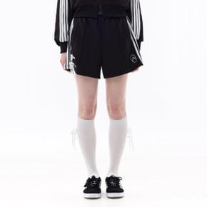 RIBBON JERSEY TRACK SHORTS PANTS / BLACK