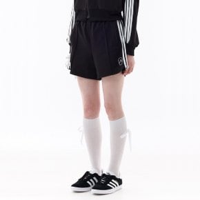 RIBBON JERSEY TRACK SHORTS PANTS / BLACK