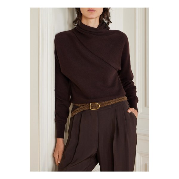 우븐 스웨이드 벨트 다크 브라운 46376663162843384