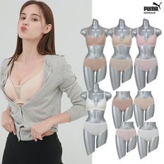 푸마 노와이어 풀커버 몰드 속옷 12종세트(브라4+팬티8)