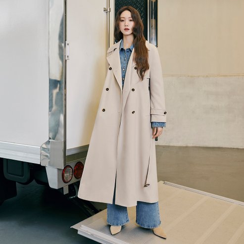 LINE [라인][BYLYNN]더블버튼 벨티드 트렌치코트(이성경 착용) NVTCPB9900