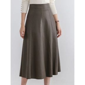 베이직 인조가죽 플레어 롱 스커트 M2602SK604A_P416618814