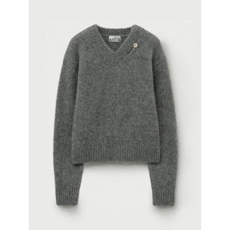 세터 (W) 에센 투 톤 모헤어 블렌드 니트_멜란지 그레이