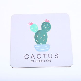 오너클랜 냄비 코스터 15cm cactus 사각 티코스터 컵받침 홀더