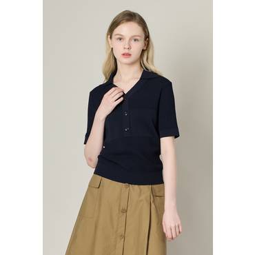 BCBG 올앤선드리 립 블록 카라 P/O(A4F7K301)