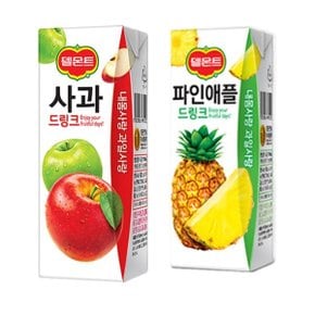 델몬트 사과 + 파인애플 드링크팩 190ml 각24팩(총48팩) 과즙주스/주스/