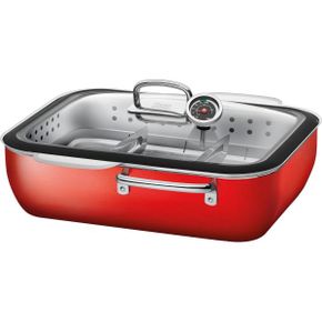 독일 실리트 후라이팬 Silit ecompact 1738174821 Steam Cooker with Lid 34 cm Energy Red 1684