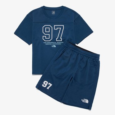 노스페이스 [노스페이스키즈 공식] NT7UR21S 키즈 1997 메쉬 크루 세트_LIGHT NAVY