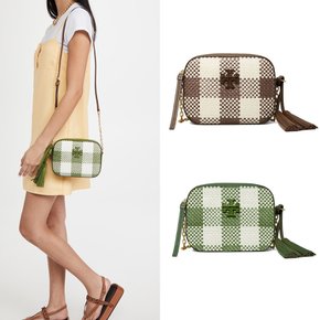 McGraw Woven Plaid Camera Bag 80383 토리버치 맥그로 우븐 플레드 카메라 백