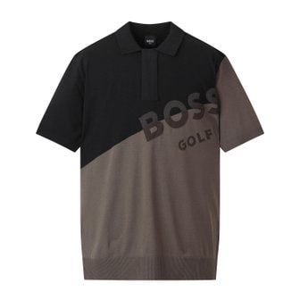 BOSS GOLF 보스골프 컬러 블록 폴로 스웨터 MAN BLACK