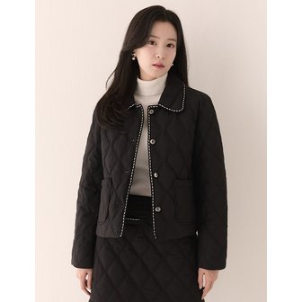 로엠 배색  카라 숏다운(2colors)_RMJDE11R99