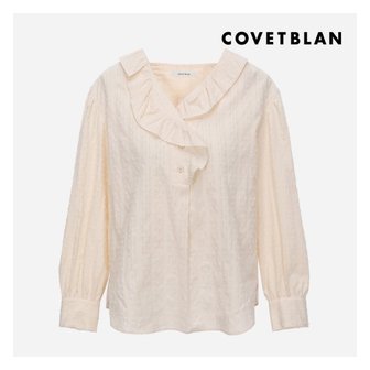 코벳블랑 [COVETBLAN] 프릴 카라 블라우스(V222MBL104W)