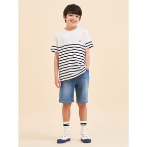 *시즌오프30%*[BEANPOLE KIDS] 베이직 데님 반바지  블루 (BI4325U01P)