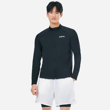 배럴 맨 에센셜 릴렉스핏 집업 래쉬가드 블랙 (B5SMWZR101BLK)