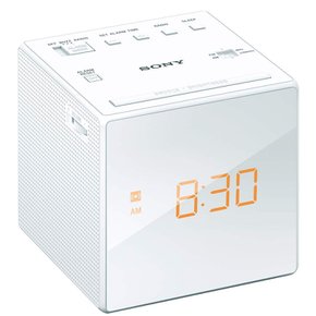 소니 (SONY) 클럭 라디오 ICF-C1 : FM  AM  와이드 FM 대응 좋은 밤 타이머 화이트 ICF-C1 W