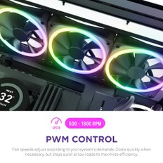 NZXT F140 RGB DUO [블랙] PC 케이스 팬 RF-D14SF-B1 FN1828