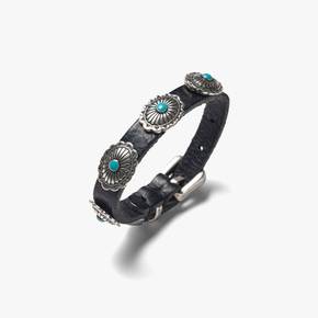 RUST MOOD 러스트 무드 55U.0027 LEATHER BRACELET BLACK RUG1M80001A98