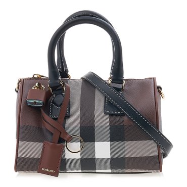 버버리 여성 체크 모티프 볼링 백 8069663 LL MN BOWLING BAG GC9 A9011