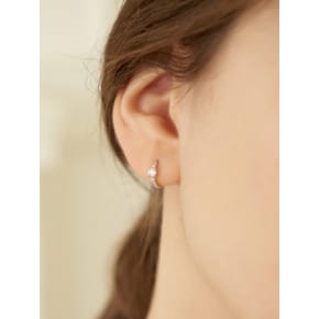 [Silver925]Moissanite One-Touch Hoop Earring_DE0005