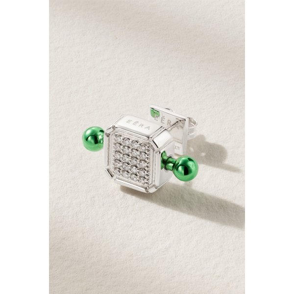 이이알에이 18k 화이트 골드 다이아몬드 싱글 이어링 실버 1647597304460742