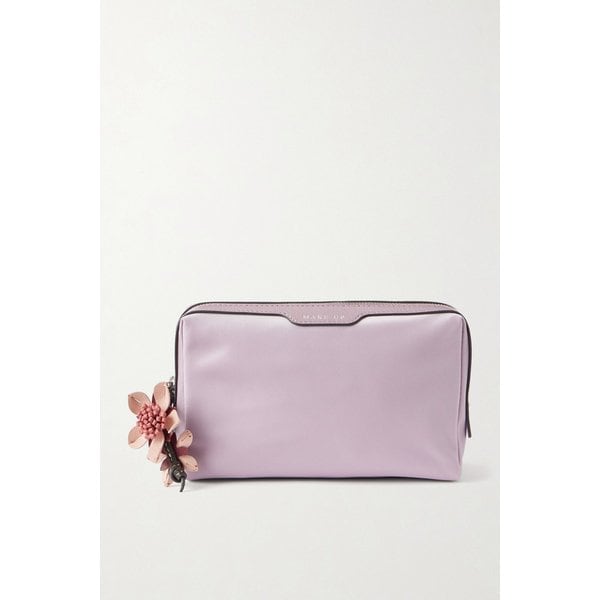 사쿠라 블라썸 가죽 트리밍 코스메틱 파우치 라일락 46376663163097016