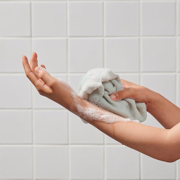 폭신한 거품 샤워타월_28x95cm_카키그레이 J625901000148