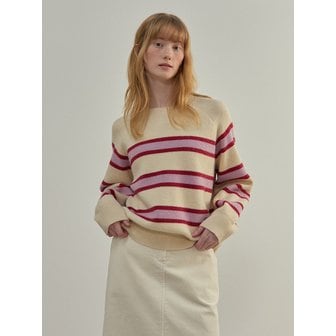 마인드브릿지 루즈핏 스트라이프 니트