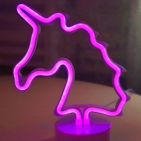 LED 네온 전구 USB 조명등 (유니콘)