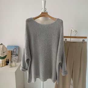 날개사 입술 가오리 긴팔니트_P379602381
