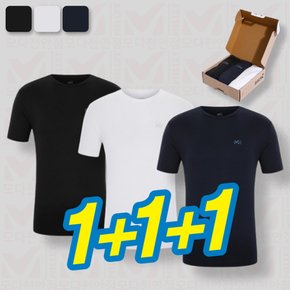 아웃도어 1+1+1 남성 기능성 선물용 반팔 라운드 티셔츠