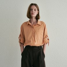 Sleeve roll-up shirt - orange