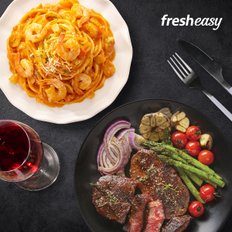 프레시지 블랙라벨스테이크 2인분 + 쉬림프로제파스타 2인분 (냉장)