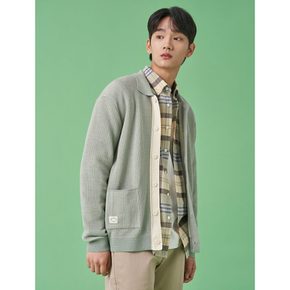 *23%적립*[Green] [B-Cycle] 와플조직 셔츠형 가디건 - 라이트 그린 (BC315AN09L)