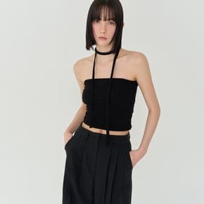 Logo Strap Tube Top Black