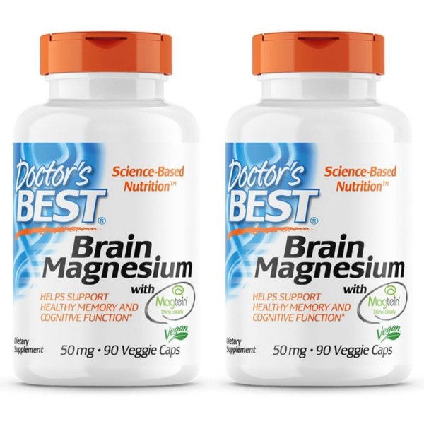 닥터스 베스트 브레인 마그네슘 50mg 90베지캡슐 X 2통 트레온산 마그네슘