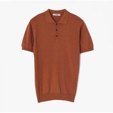 샌프란시스코마켓 TBRM TBRM POLO T-SHIRT ORANGE BROWN TBE1M50000A38