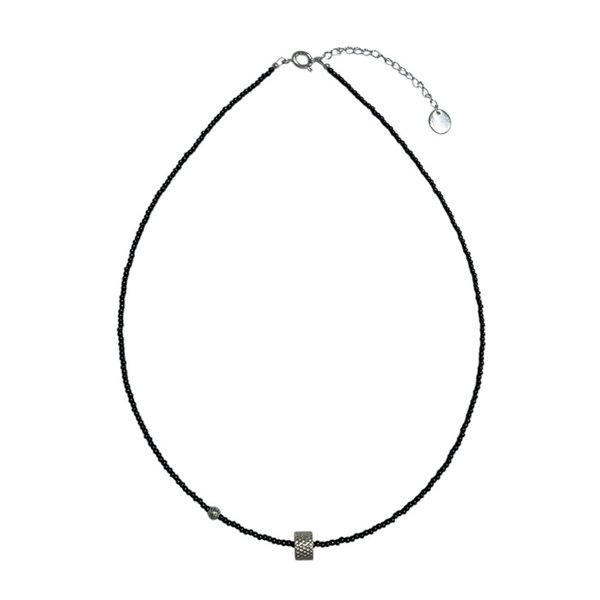 wander wheel necklace(black)