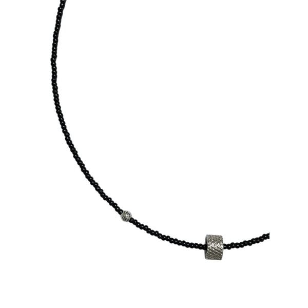 wander wheel necklace(black)