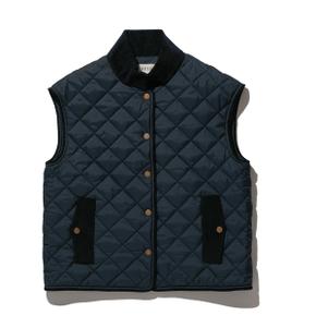 큘 THE RUPERT QUILTED VEST JACKET - BLACK