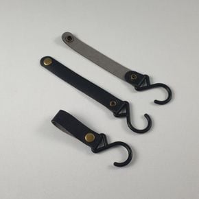 P1 인디언행어 가죽 캠핑 고리 블랙