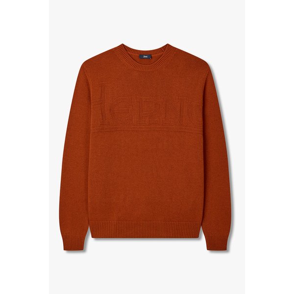 남성 로고 자카드 울 니트 풀오버 4615351010000