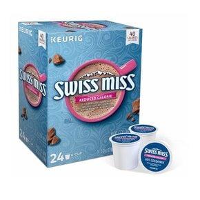 스위스 미스 저칼로리 핫코코아 믹스 K컵 24캡슐 Swiss Miss Reduced Calorie Hot Cocoa Mix Pods