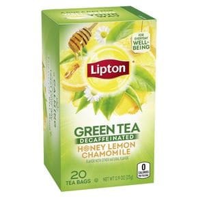 [해외직구] Lipton 립톤 디카페인 허니 레몬 카모마일 그린티 티백 20입 2팩