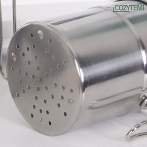 컴팩트 음식물쓰레기통 (물빠짐형) 물빠짐통 음쓰통 스테인레스 1.3L