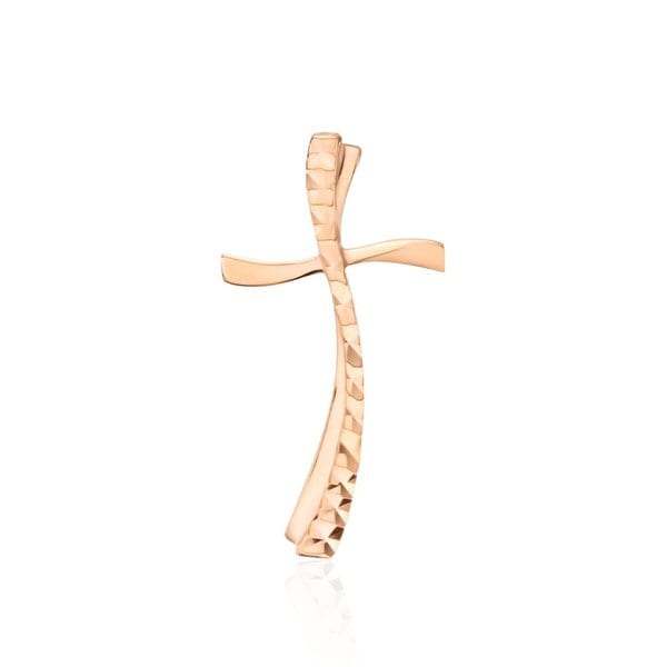 [비앤비골드] 14K 물결 컷팅 십자가 펜던트 NPP25759
