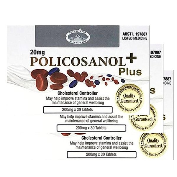 네이쳐스탑 폴리코사놀 Policosanol 20mg 30정 3개